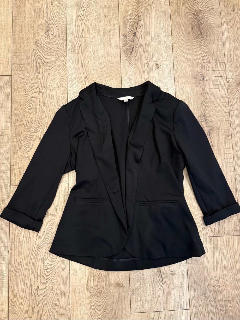 LC Lauren Conrad Black Open-Front Blazer